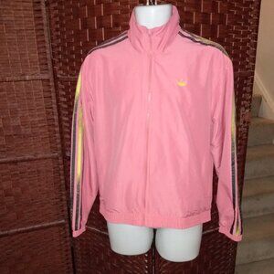 NWT Women's Addidas Track Jacket Size medium Pink Sporty Full Zip